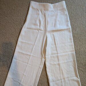 Zara White Wide-Leg Pants – New with Tags